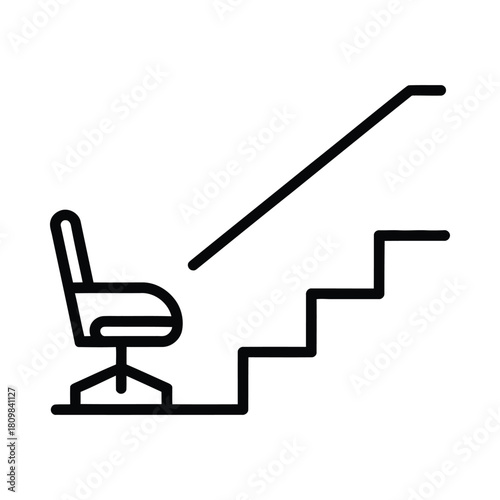 Simple outline icon of a wireless network signal