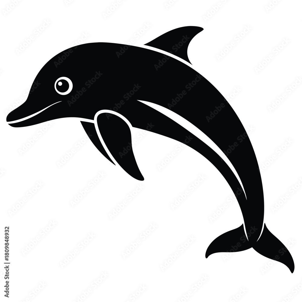 Fototapeta premium dolphin vector icon