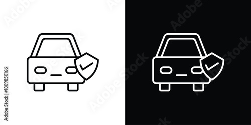 Auto insurance icon. Modern simple vector collection
