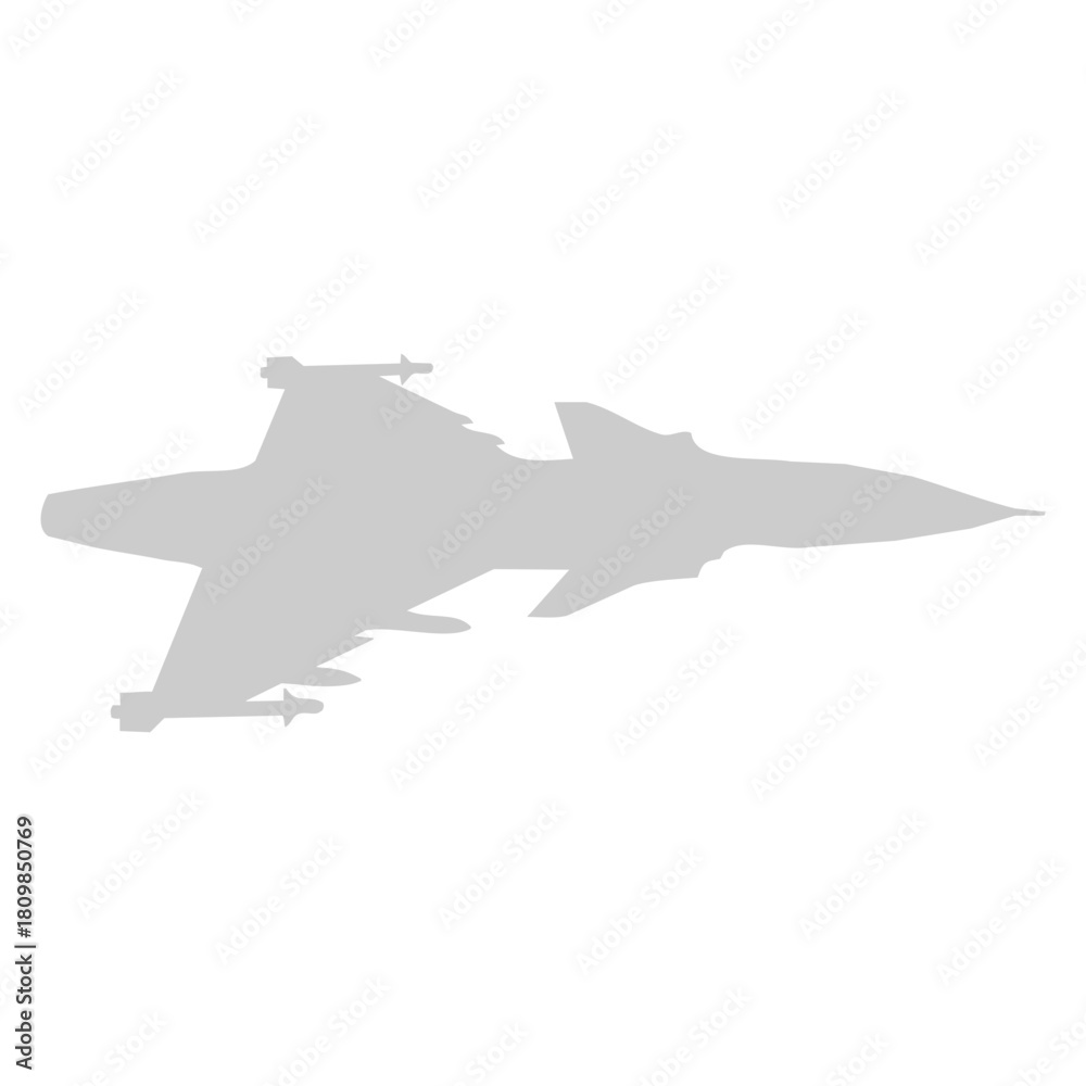 Naklejka premium Jet Fighter Profile