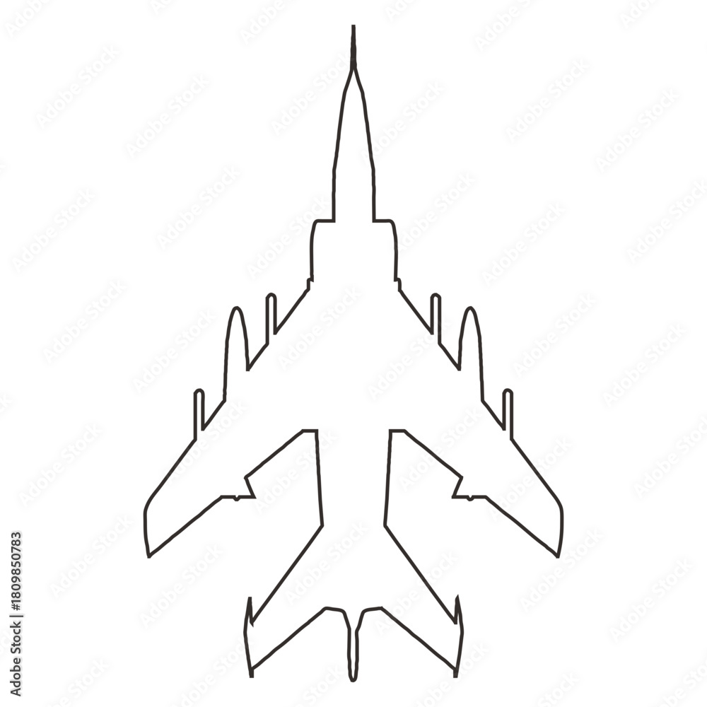 Naklejka premium Fighter Jet Silhouette
