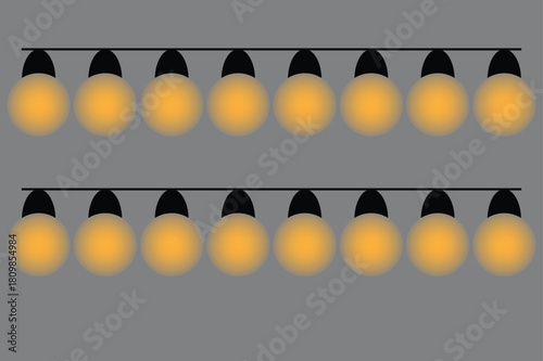 abacus on the table String Light Garland Overhead With Warm Orange Bulbs For Festive Outdoor Decor At Night

