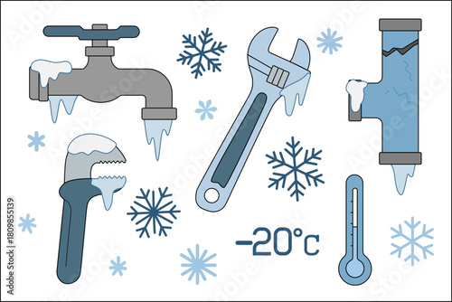 Winter tools for frozen pipes and plumbing repair