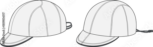 Cycling cap, vector, illustration, sketch, outline, sporty, headwear, adjustable, breathable, ergonomic, structured, gear, design, technical, durable, modern, layout, silhouette