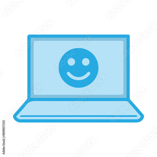 Happy Laptop Icon
