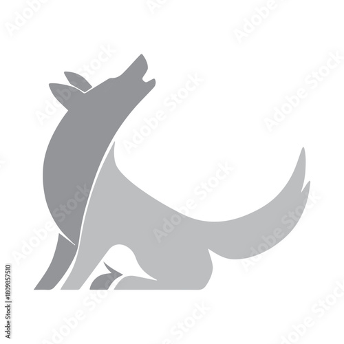 Howling Wolf Silhouette