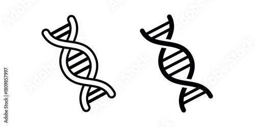 DNA icon. dna helix icon. double helix DNA for genetics, science, medical, biotechnology, molecular biology, laboratories, educational, app, web, branding, and various stock graphic project