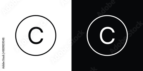 Copyright icon. Modern simple vector collection