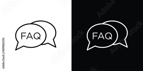 FAQ icon. Modern simple vector collection