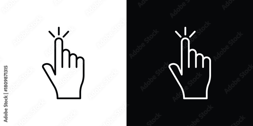 Fototapeta premium Hand click icon. Modern simple vector collection