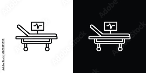 Hospital bed icon. Modern simple vector collection