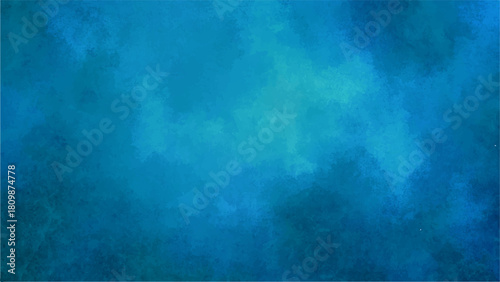 Deep Abstract Blue Watercolor Texture Background, Glowing Cyan Underwater Abyss & Ice. Ethereal Smoke, Navy Vignette & Grunge Gradient Wallpaper for Digital Art, Web Design & Graphic Projects