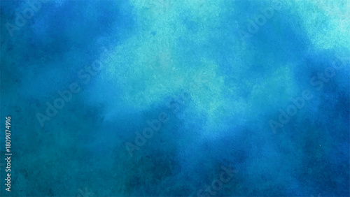 Deep Abstract Blue Watercolor Texture Background, Glowing Cyan Underwater Abyss & Ice. Ethereal Smoke, Navy Vignette & Grunge Gradient Wallpaper for Digital Art, Web Design & Graphic Projects
