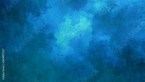Deep Abstract Blue Watercolor Texture Background, Glowing Cyan Underwater Abyss & Ice. Ethereal Smoke, Navy Vignette & Grunge Gradient Wallpaper for Digital Art, Web Design & Graphic Projects