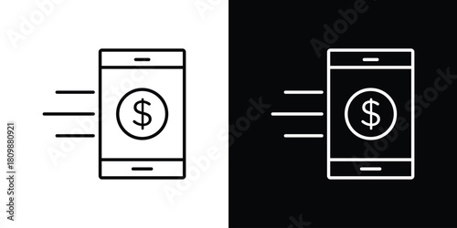 Mobile banking icon. Modern simple vector collection