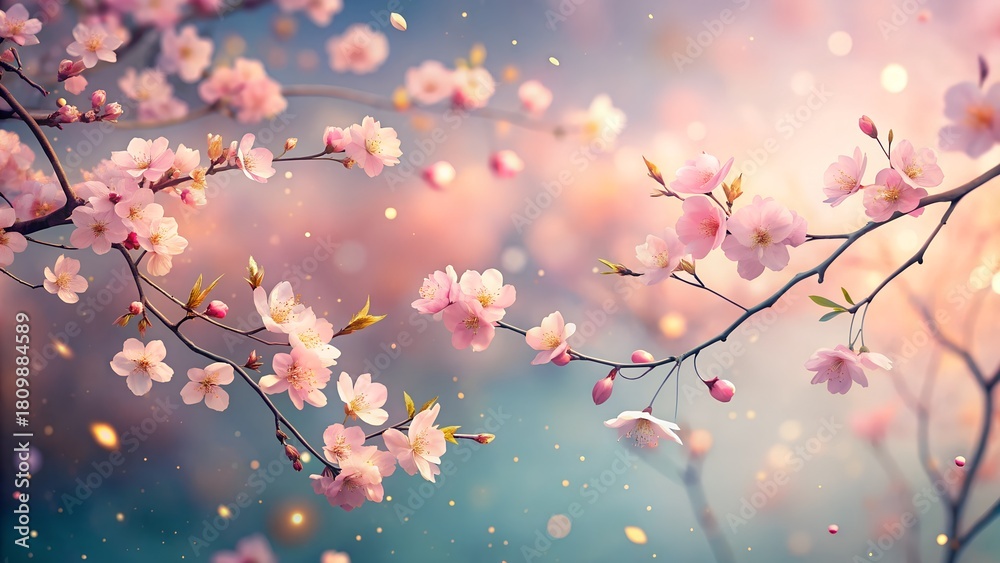 Obraz premium Cherry blossom dreamy background
