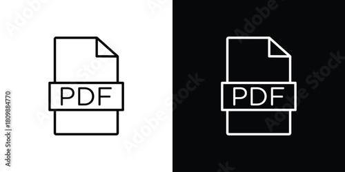 PDF file icon. Modern simple vector collection