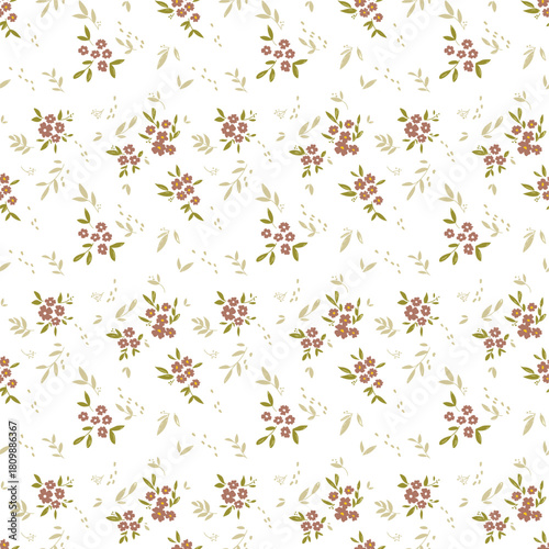 Flowers Pattern Christmast Natal Seamless