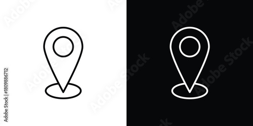 Pin icon. Modern simple vector collection