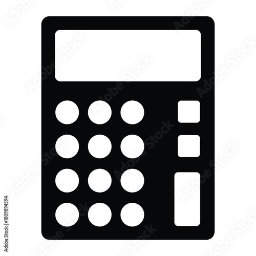 Calculator – Financial Planning Silhouette Vector Icon