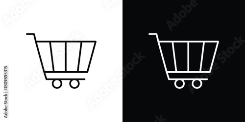 Shopping trolley icon. Modern simple vector collection