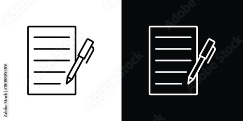 Signed contract icon. Modern simple vector collection