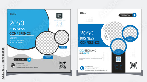 Business conference social media flyer