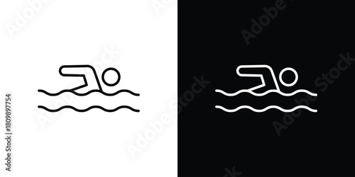 Swimming icon. Modern simple vector collection