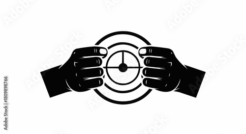 Hands Framing a Target - Precision and Focus in Visual Communication.