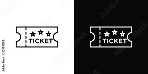Ticket stub icon. Modern simple vector collection