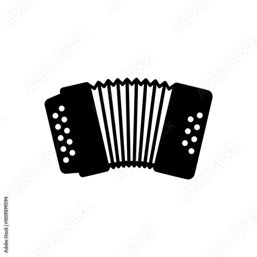 Accordion Musical Instrument Icon - Folk and Traditional Music