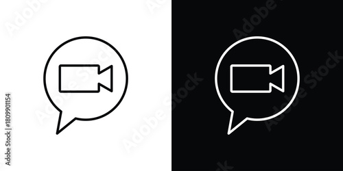 Video call icon. Modern simple vector collection
