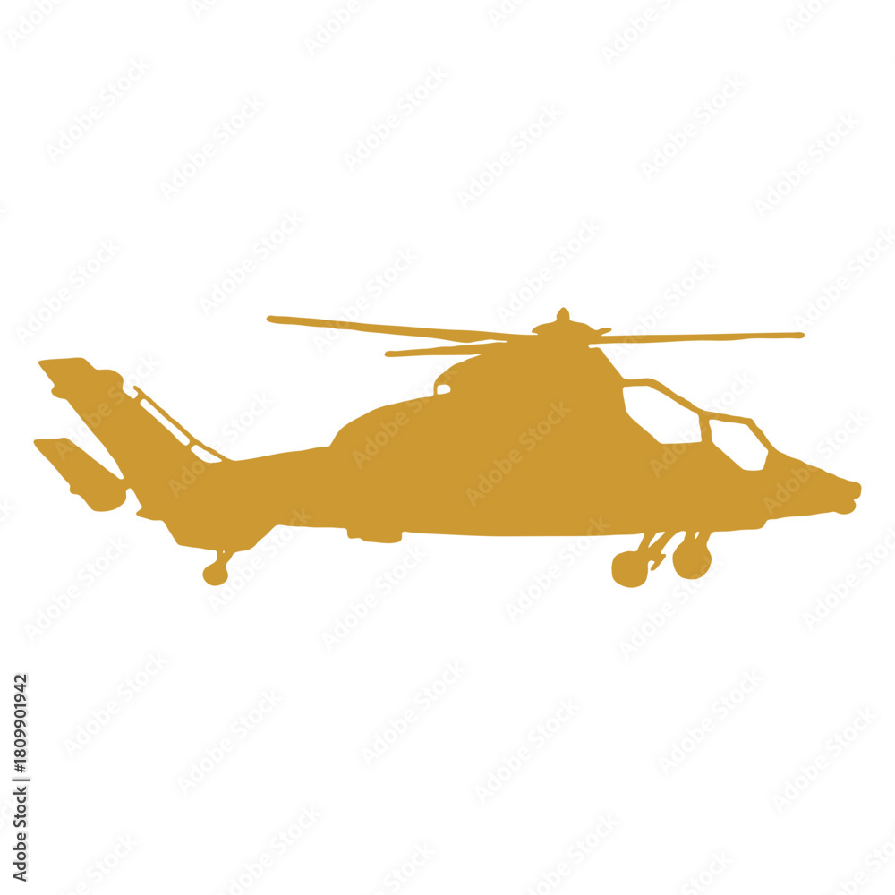 Fototapeta premium Combat Helicopter Vector