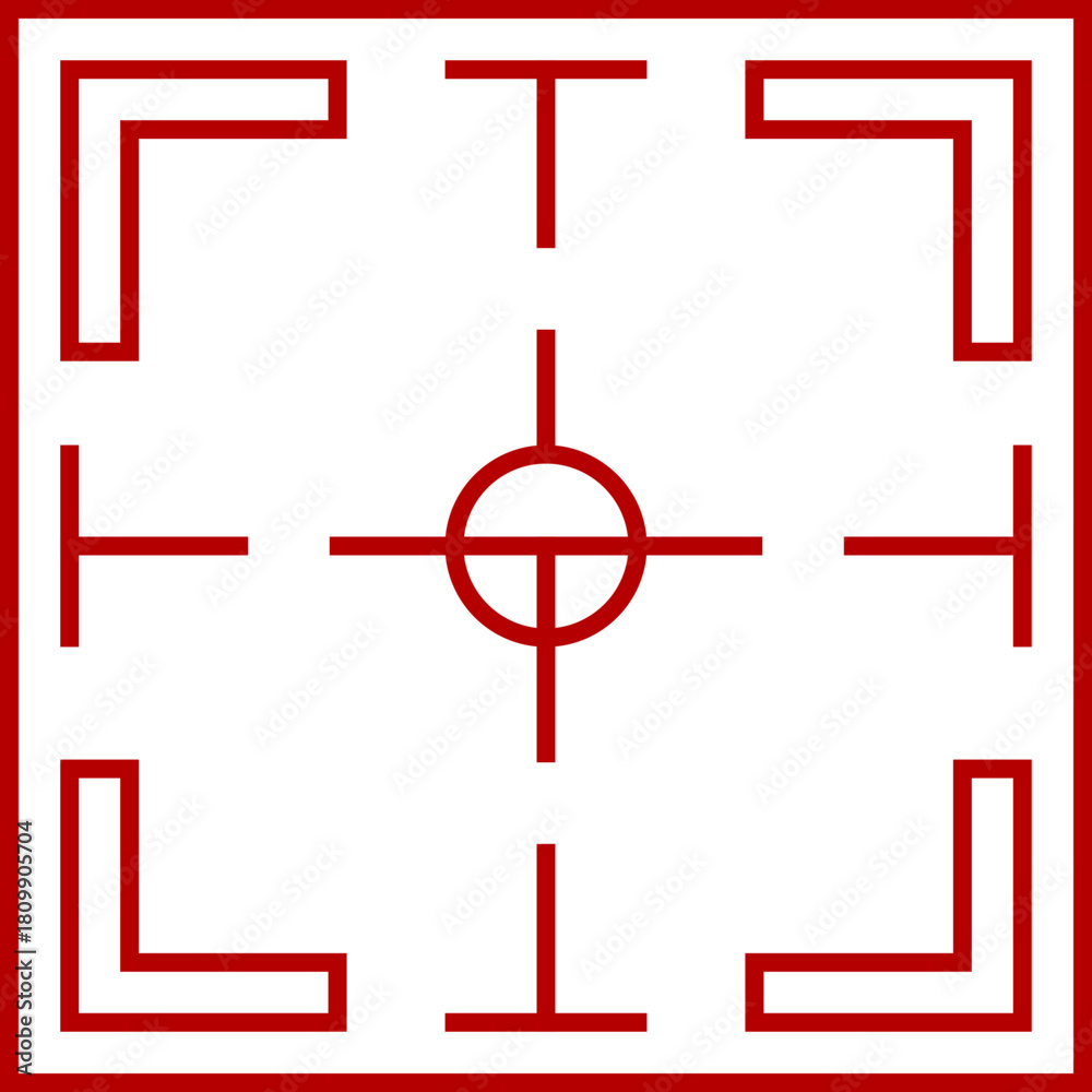 Fototapeta premium Red Sci Fi Crosshair