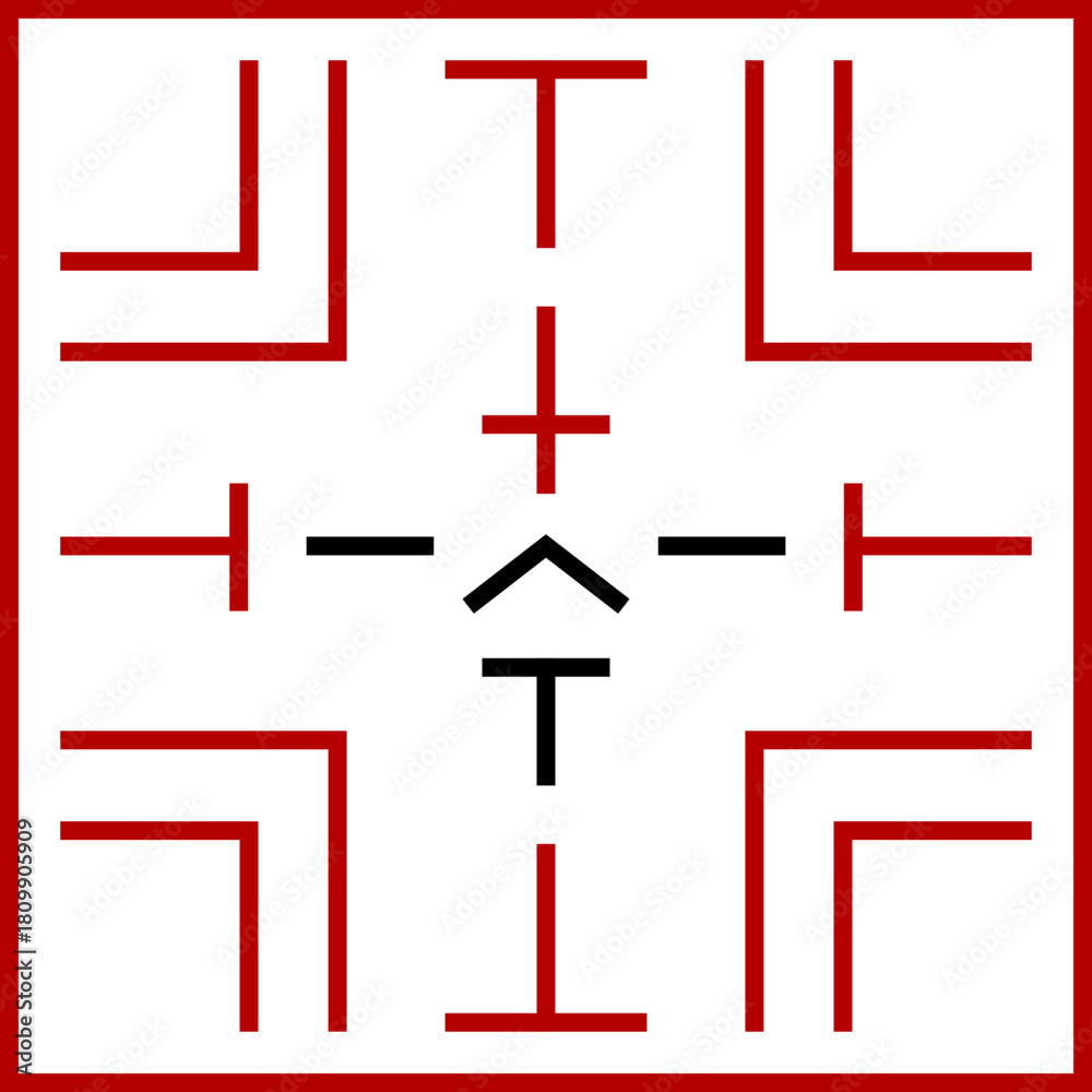 Fototapeta premium VR Interface Aim Point