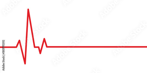 heartbeat, pulse, ecg, ekg, electrocardiogram, medical, health, life, vital signs, rhythm, wave, line, red, graphic, design, illustration, white background, science, technology, monitor, emergency, cr