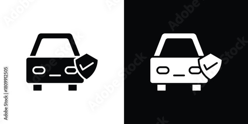 Auto insurance icon - perfect for UI UX design