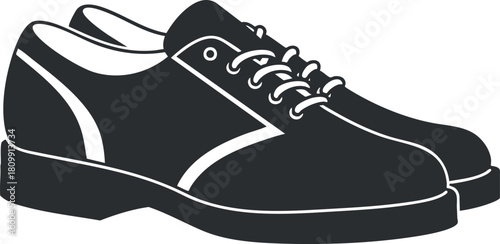 Stylish black sneaker vector illustration featuring modern design, ideal for fashion branding and sportswear projects