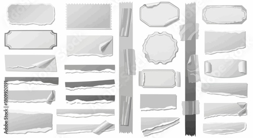 Torn Paper Pieces Collection - Realistic Textures and Shapes.