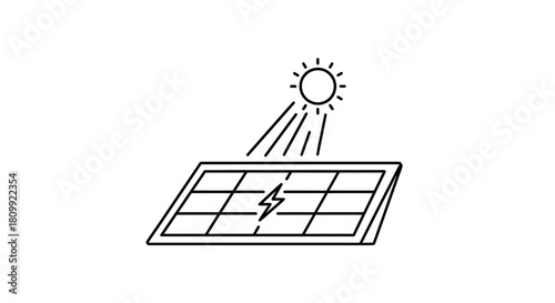 Solar Energy Panel Icon: Harnessing Sun Power