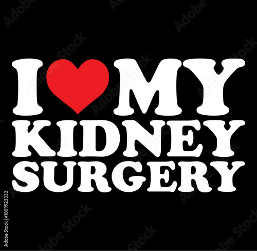 Expressing love and gratitude for kidney surgery recovery with a bold graphic silhouette design symbolizing hope and a new lease on life