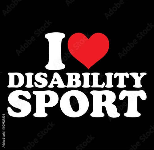 A vibrant silhouette design celebrating disability sports showcasing inclusivity and athletic spirit with bold colors and clear typography