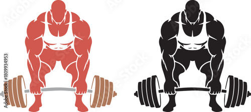 unique lifting dumbbell icon