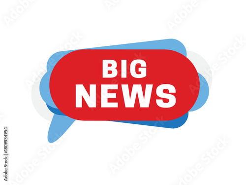 Big news message elem illustration editable sign. Vector retail banner announce.