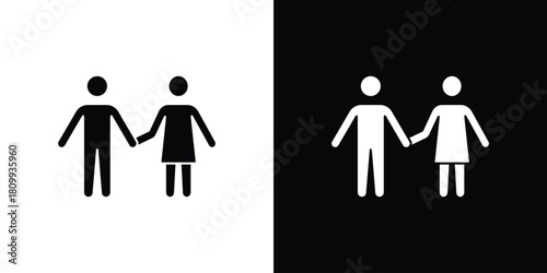 Man and woman icon - perfect for UI UX design