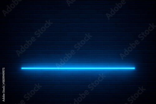 Fundo muro com neon azul