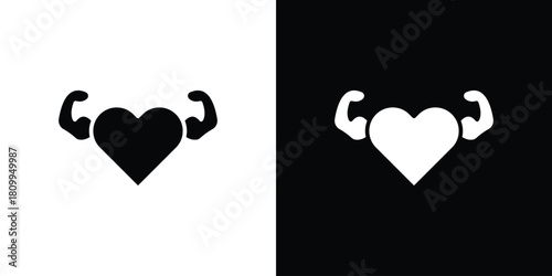 Strong heart icon - perfect for UI UX design