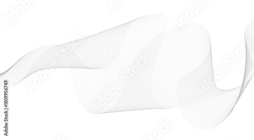 Abstract wave element for design. Digital frequency track equalizer. Stylized line art background. Vector illustration. Wave with lines created using blend tool.