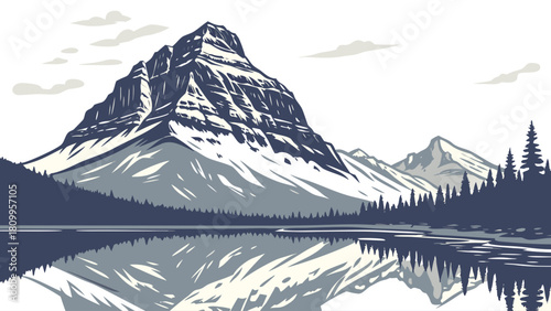 Glacier National Park mountain reflection