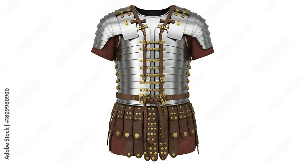 Fototapeta premium Roman Legionary Armor: Authentic Lorica Segmentata for History Buffs